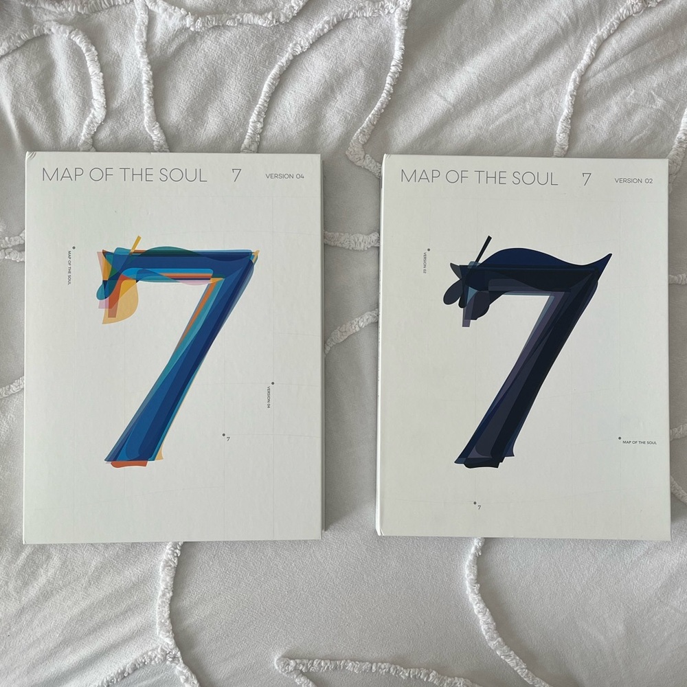 BTS Map Of The Soul Albums Versions 2 & 4 ( + FREE banner & V Mini Doll)